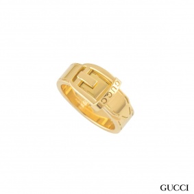 Gucci Yellow Gold Buckle Ring